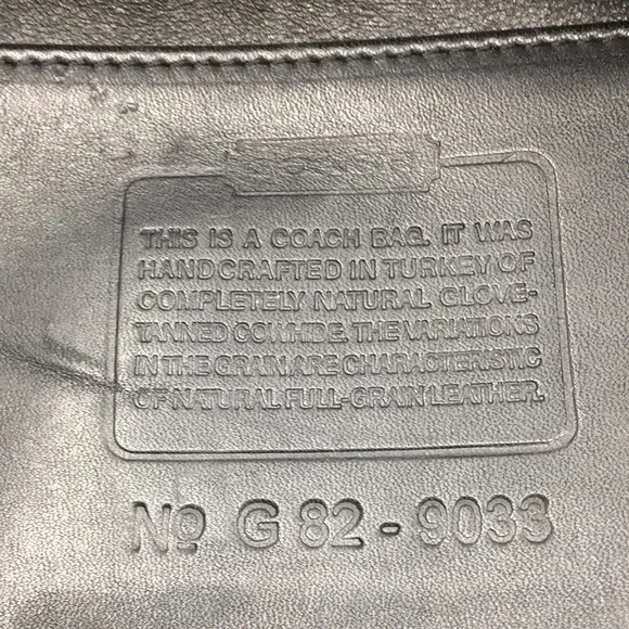 Vintage Coach Ergo Pocket Zip 9033 Black Glove-Tanned Leather Shoulder Bag Hobo - Picture 11 of 17